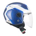 Casco Cgm 167l Flo Bico Visiera Lunga Bianco Blu