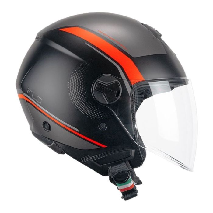 Casco Cgm 167m Flo Dot Visiera Lunga Nero Arancione Fluo
