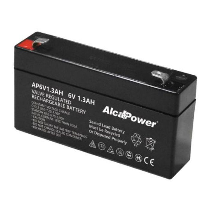 Batteria Al Piombo Ricaricabile AGM Per Servizi 6v 1,3ah