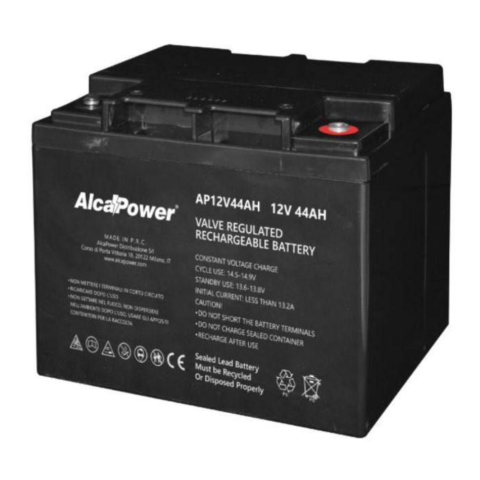 Batteria Al Piombo Ricaricabile AGM Per Servizi 12v 44ah