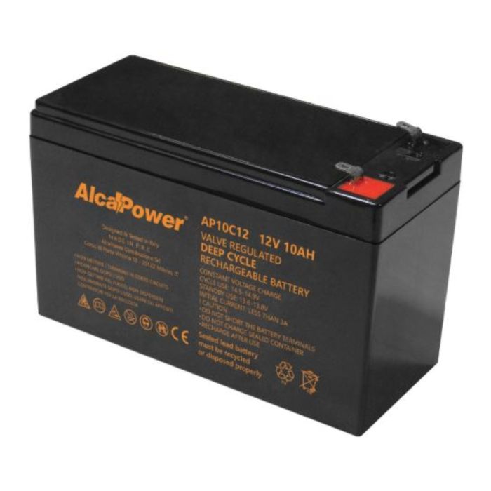 Batteria Al Piombo Ricaricabile AGM CICLICA Per Servizi 12v 10