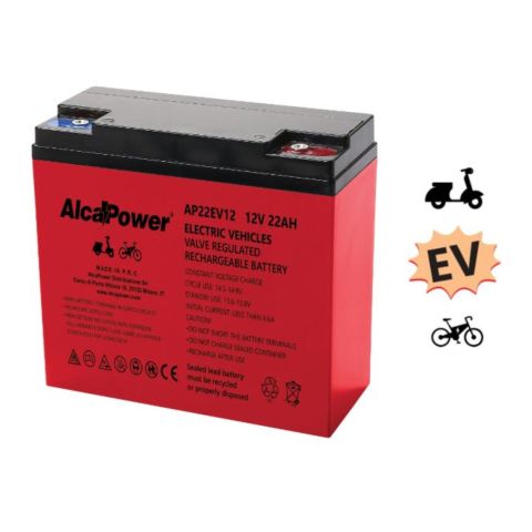 Batteria Al Piombo Ricaricabile AGM EV Per Servizi12v 22ah