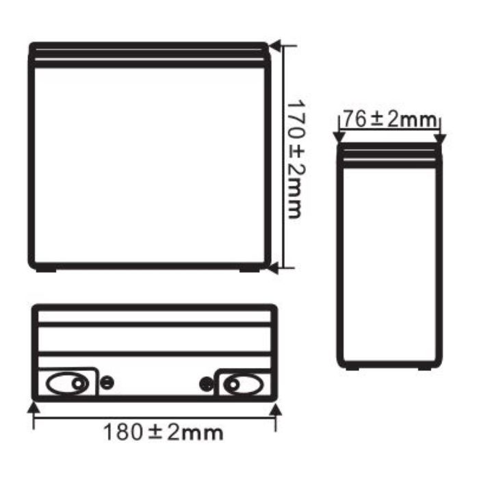 Batteria Al Piombo Ricaricabile AGM EV Per Servizi12v 22ah