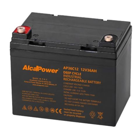 Batteria Al Piombo Ricaricabile AGM CICLICA Per Servizi 12v 36
