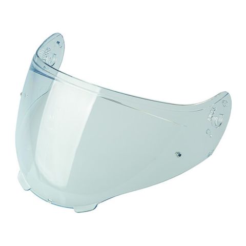 Transparent scratch-resistant visor prepared for pinlock for Horus helmet