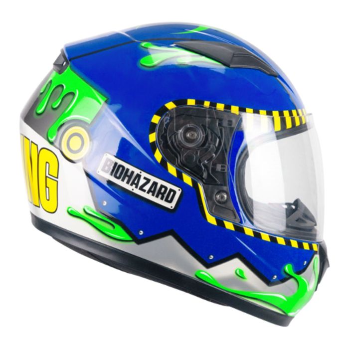 Casco Bambino Cgm 265r Lucky Bio Blu Giallo Verde Flu