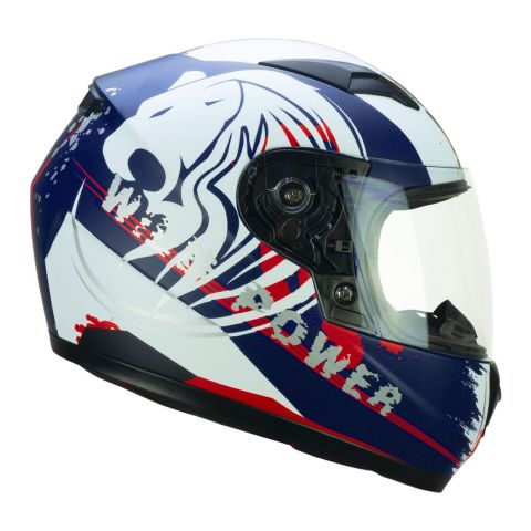 Casco Bambino Cgm 265g Lucky Wild Blu Bianco Opaco
