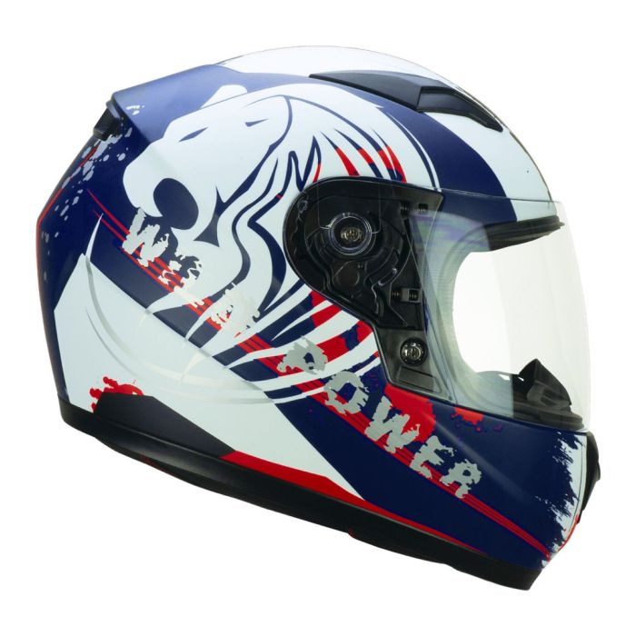 Casco Bambino Cgm 265g Lucky Wild Blu Bianco Opaco