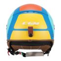 Casco Cgm 191g Pix Sprint Celeste Arancione Op. Visiera Lunga Celeste Arancio Opac