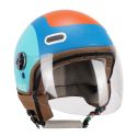 Casco Cgm 191g Pix Sprint Celeste Arancione Op. Visiera Lunga Celeste Arancio Opac