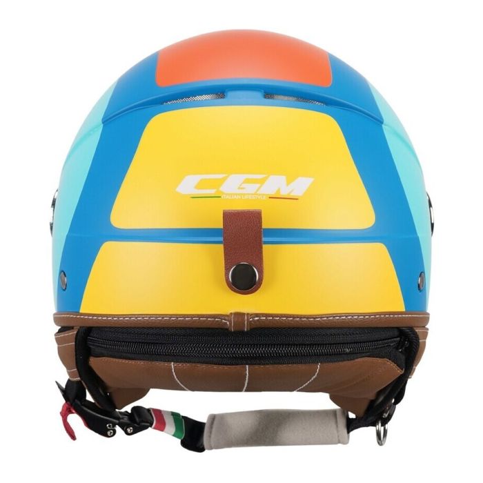 Casco Cgm 191g Pix Sprint Visiera Sagomata Celeste Arancione Op