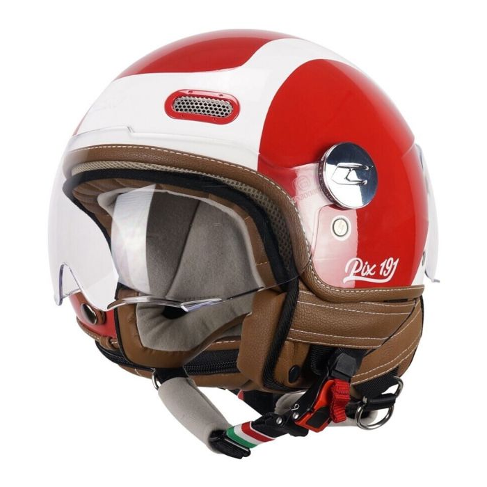 Casco Cgm 191g Pix Sprint Visiera Sagomata Rosso Bianco