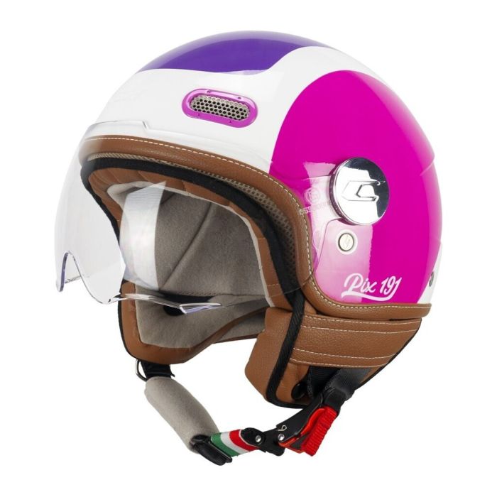 Casco Cgm 191g Pix Sprint Visiera Sagomata Viola Fucsia Fluo