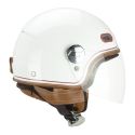 Casco Cgm 191v Pix Vintage Visiera Lunga Bianco Bordeaux