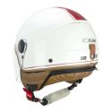 Casco Cgm 191v Pix Vintage Visiera Lunga Bianco Bordeaux