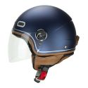 Casco Cgm 191v Pix Vintage Visiera Lunga Blu Argento Satinato