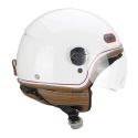 Casco Cgm 191v Pix Vintage Visiera Sagomata Bianco Bordeaux