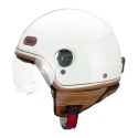 Casco Cgm 191v Pix Vintage Visiera Sagomata Bianco Bordeaux