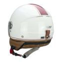 Casco Cgm 191v Pix Vintage Visiera Sagomata Bianco Bordeaux