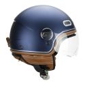 Casco Cgm 191v Pix Vintage Visiera Sagomata Blu Argento Satinato