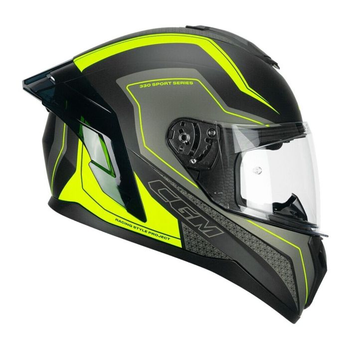 Casco Integrale Cgm 330g Riot Sport Nero Giallo Fluo Opa