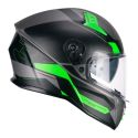 Casco Integrale Cgm 333g Onyx Sport Grigio Verde Fluo Op