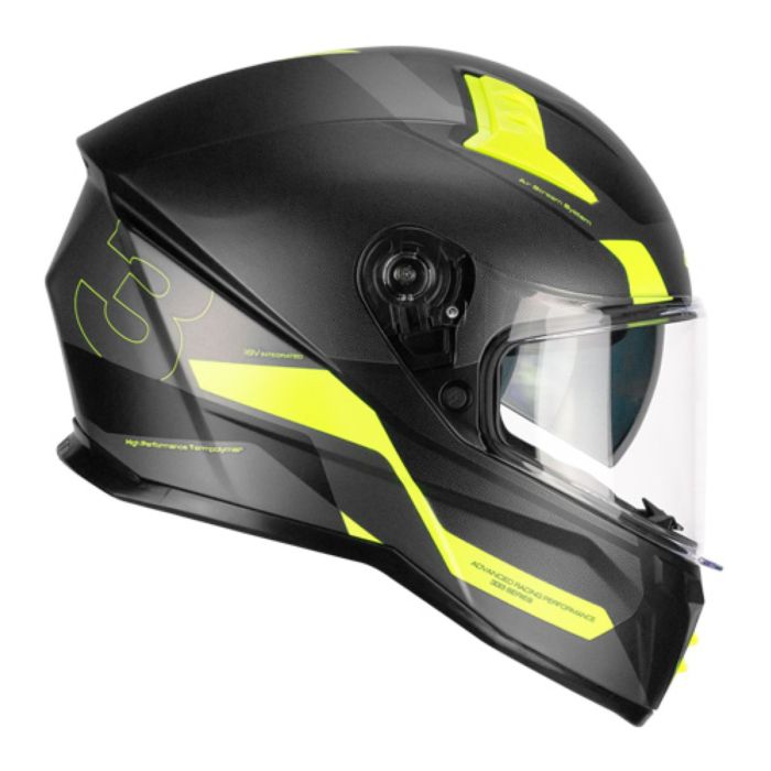 Casco Integrale Cgm 333g Onyx Sport Nero Giallo Fluo Opa
