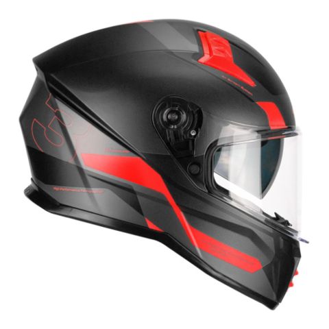 Casco Integrale Cgm 333g Onyx Sport Nero Rosso Opaco