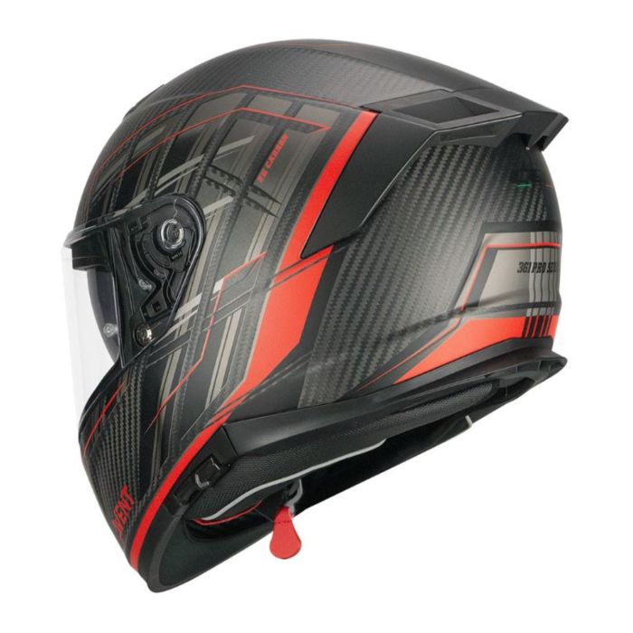 Casco Integrale Cgm 361g Avent Pro Sport Carbon Rosso Opaco