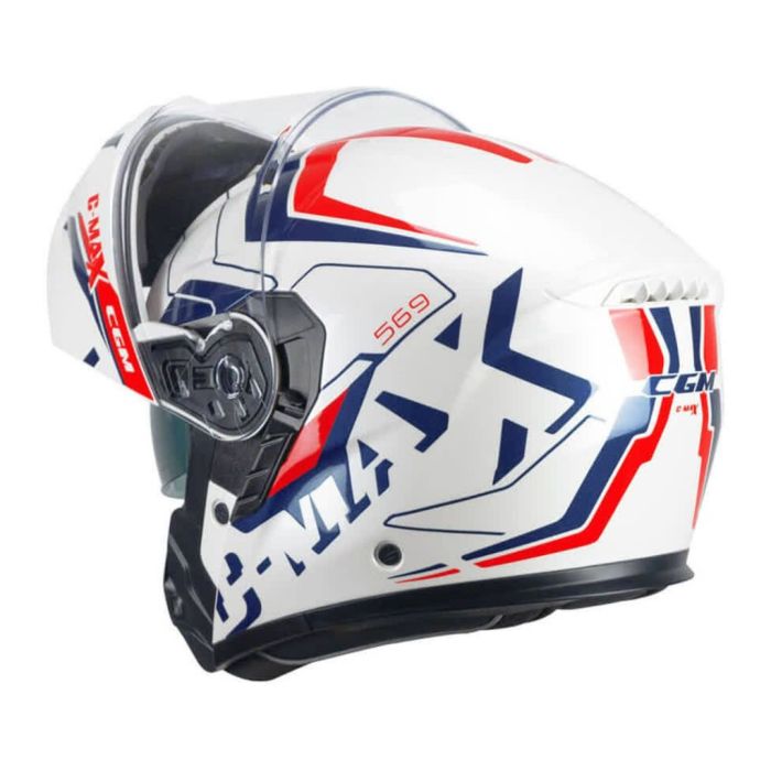 Casco Modulare Cgm 569g C-max City Blu Bianco Rosso