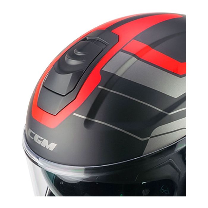 Casco Modulare Cgm 569g C-max City Nero Rosso Opaco