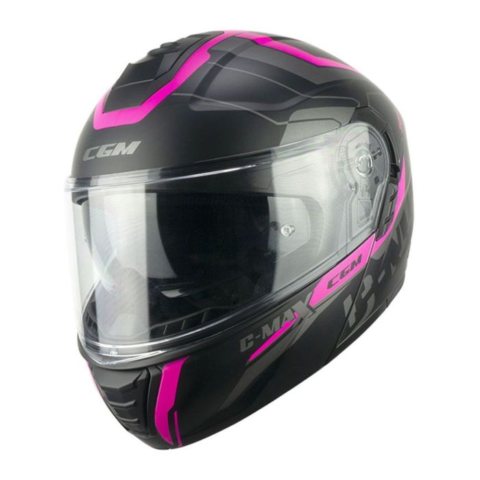 Casco Modulare Cgm 569g C-max City Nero Fucsia Fluo Opa