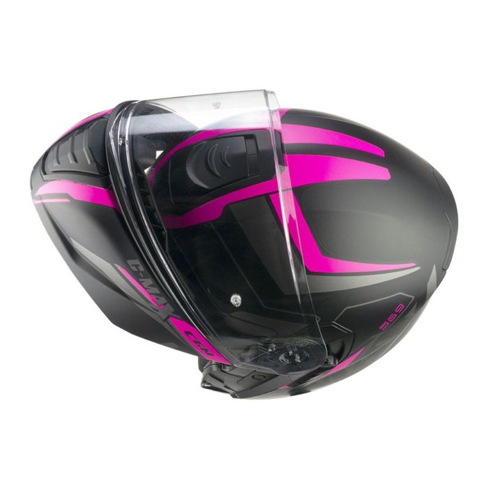 Casco Modulare Cgm 569g C-max City Nero Fucsia Fluo Opa