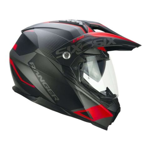 Casco Integrale Cgm 666g Twin Ranger Nero Rosso Opaco