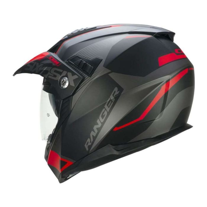 Casco Integrale Cgm 666g Twin Ranger Nero Rosso Opaco