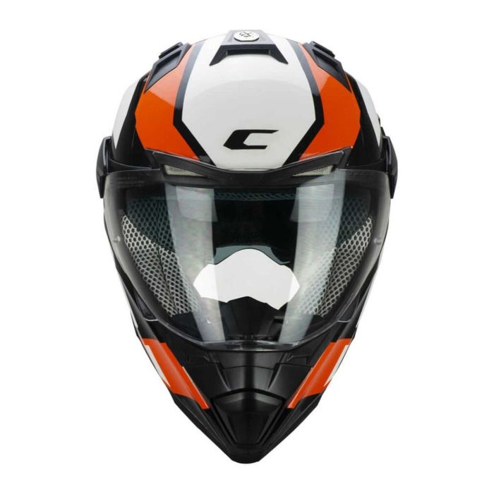 Casco Integrale Cgm 666g Twin Ranger Bianco Arancione