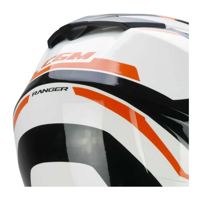 Casco Integrale Cgm 666g Twin Ranger Bianco Arancione