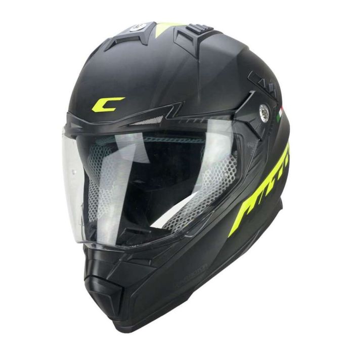 Casco Integrale Cgm 666s Twin Hitrack Nero Giallo Fluo Opa