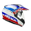 Casco Integrale Cgm 666s Twin Hitrack Bianco Blu Rosso