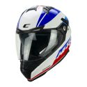 Casco Integrale Cgm 666s Twin Hitrack Bianco Blu Rosso