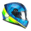 Casco Integrale Ska-p 3mhg Speeder Sport Blu Giallo Fluo