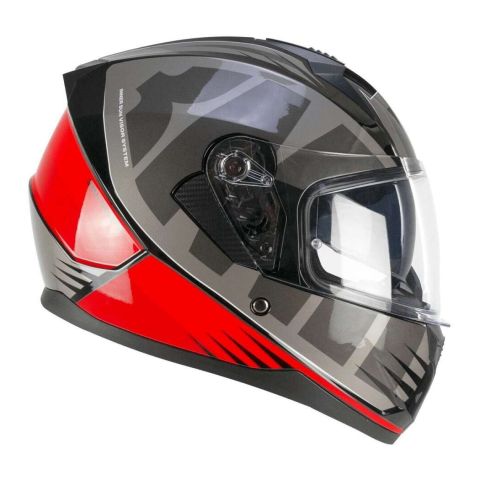 Casco Integrale Ska-p 3mhg Speeder Sport Grigio Rosso