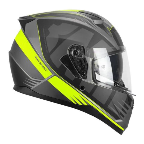 Casco Integrale Ska-p 3mhg Speeder Sport Nero Giallo Fluo Opa