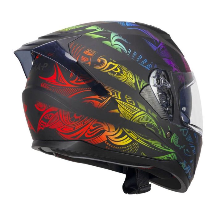 Casco Integrale Ska-p 3mhs Speeder Rainbow Nero Verde Rosso Opa