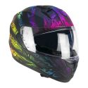 Casco Integrale Ska-p 3mhs Speeder Rainbow Nero Verde Rosso Opa