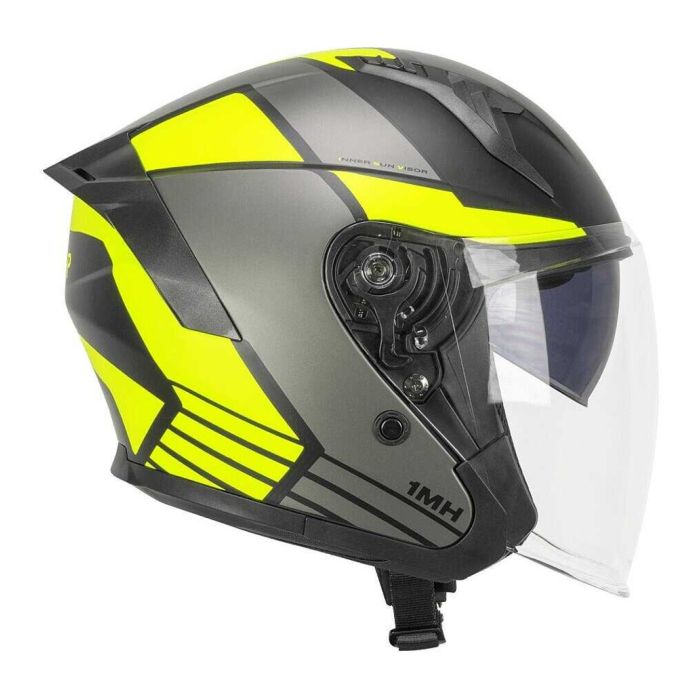 Casco Ska-p 1mhg Jedi Sport Nero Giallo Fluo Opa