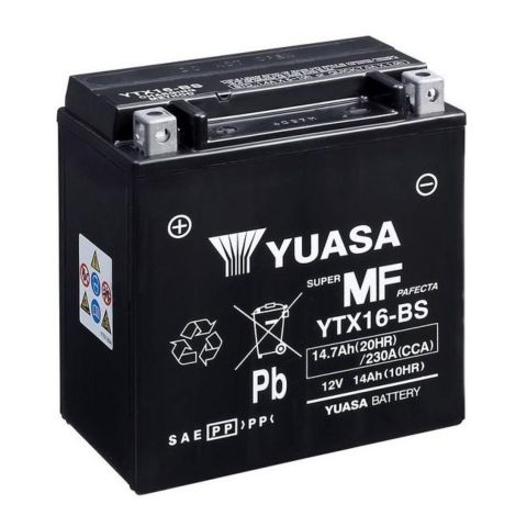 Batteria Yuasa Ytx16-bs - Pronta All'uso