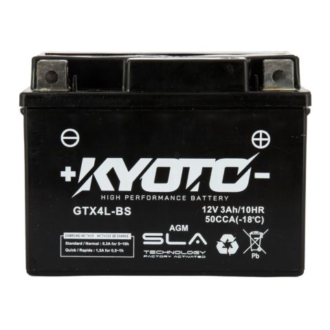 Batteria Moto Kyoto Ytx4l-bs Sla Agm - Pronta All'uso