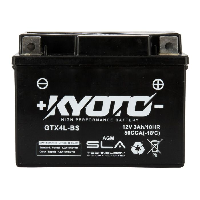 Batteria Moto Kyoto Ytx4l-bs Sla Agm - Pronta All'uso