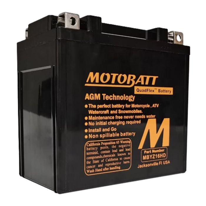 Batteria Potenziata Agm Motobatt 16,5 Ah Mbyz16hd